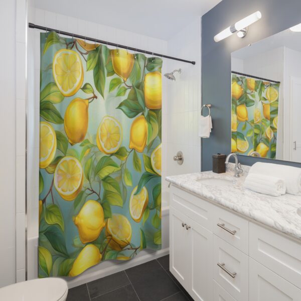 Sun-Kissed Lemons Shower Curtain - Image 3