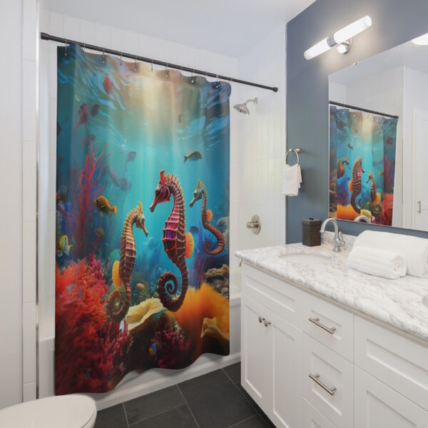 Seahorses Shower Curtain - Image 3