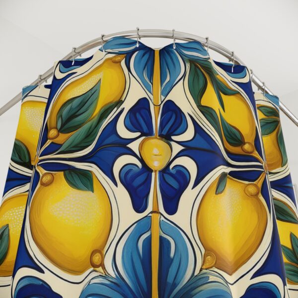 Italian Lemons Tiles Shower Curtains - Image 2