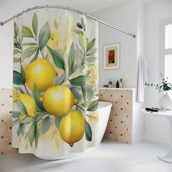 Lemons Greenery Shower Curtains - Image 4