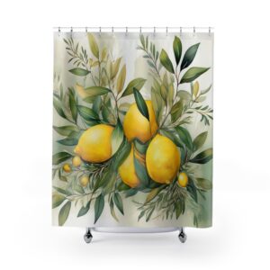 Lemons Greenery Shower Curtains