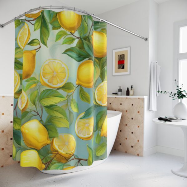 Sun-Kissed Lemons Shower Curtain - Image 4