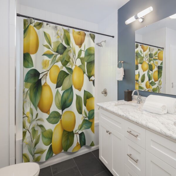 Bright and Fresh Lemon Shower Curtains - Image 3