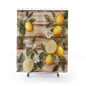 Farmhouse Lemons Shower Curtains