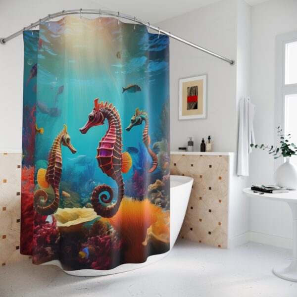 Seahorses Shower Curtain - Image 4