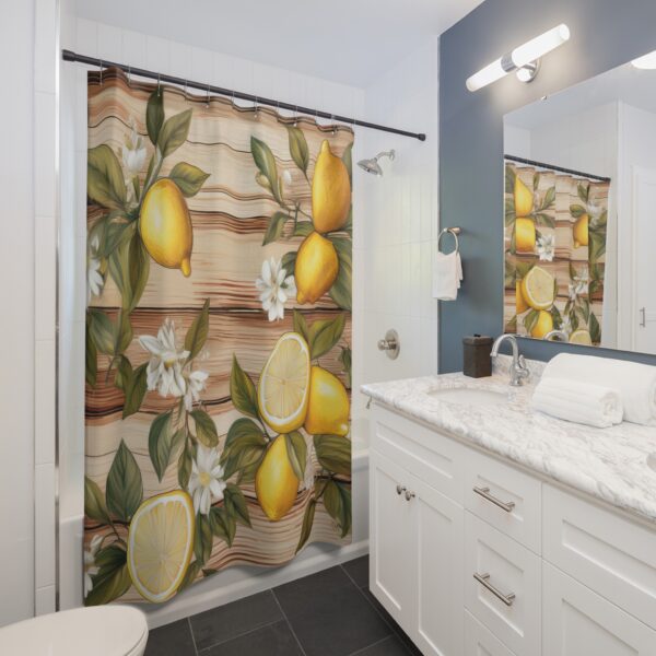 Farmhouse Lemons Shower Curtains - Image 3