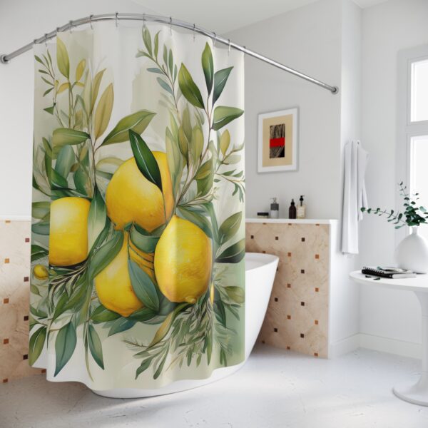 Lemons Greenery Shower Curtains - Image 4