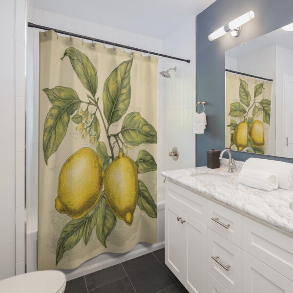 Vintage Lemons Shower Curtains - Image 3