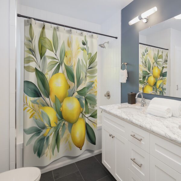 Lemons Greenery Shower Curtains - Image 3