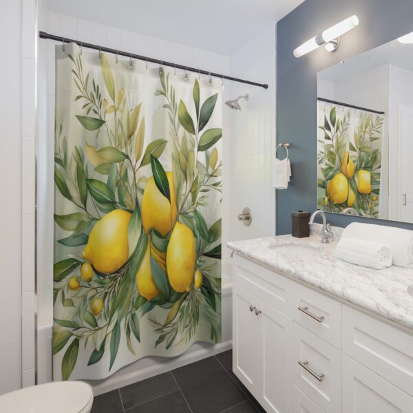 Lemons Greenery Shower Curtains - Image 3