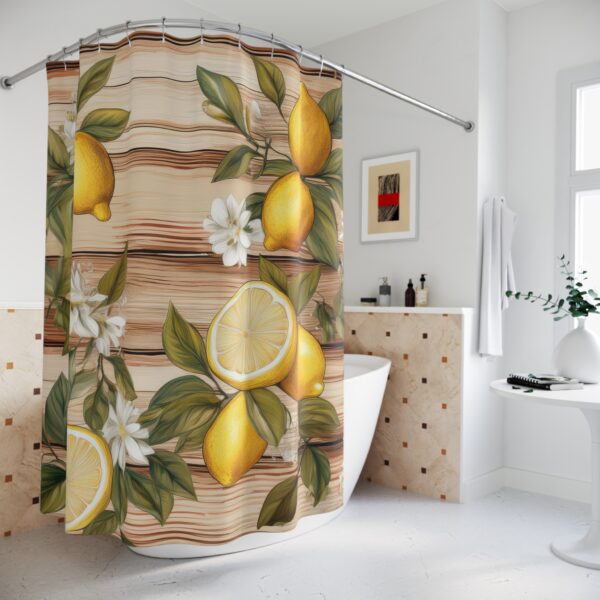 Farmhouse Lemons Shower Curtains - Image 4