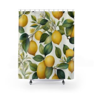 Bright and Fresh Lemon Shower Curtains