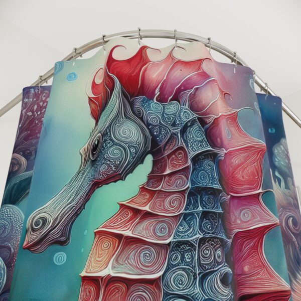 Mystical Seahorse Shower Curtain - Image 2