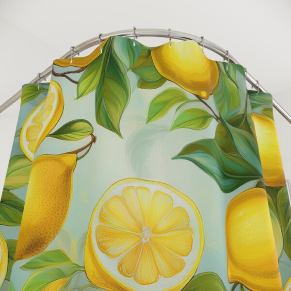 Sun-Kissed Lemons Shower Curtain - Image 2