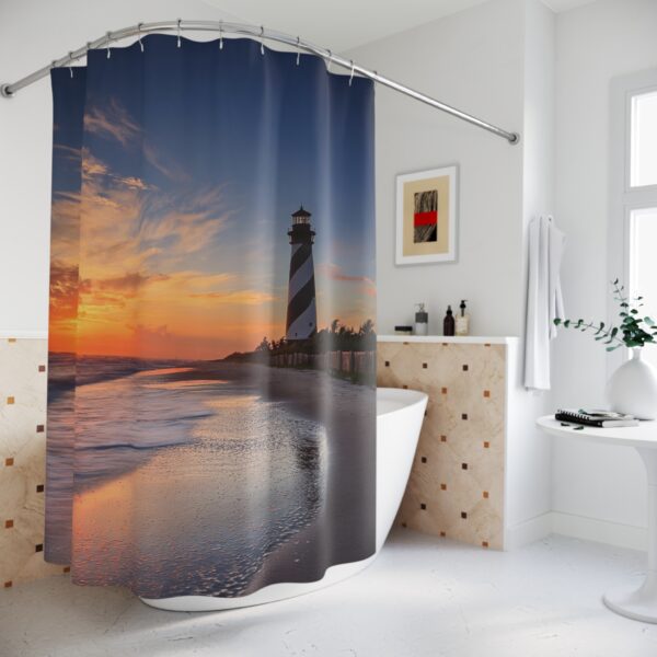 Sunset at St. Augustine Lighthouse Shower Curtain - Image 4