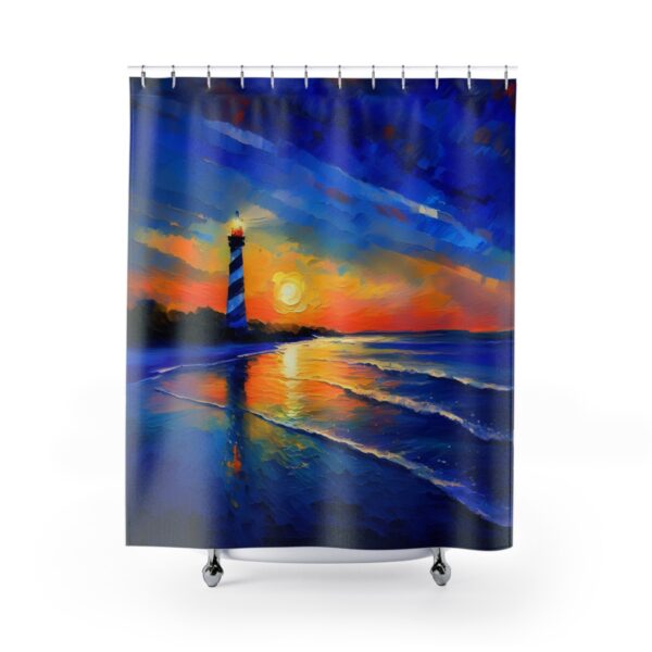 Impressionism Sunset at St. Augustine Lighthouse Shower Curtain