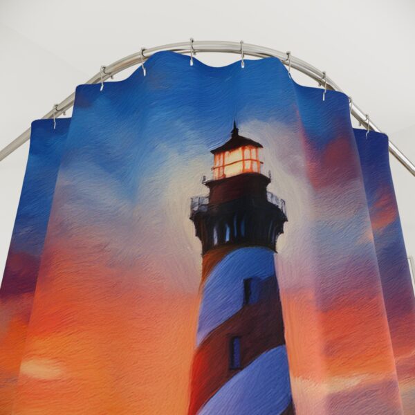 Sunrise at Cape Hatteras Shower Curtain Acrylic Paint - Image 2