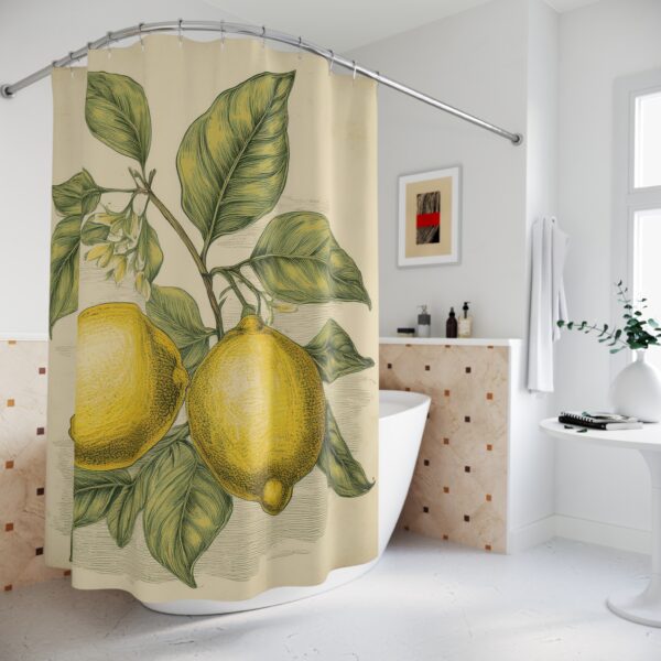 Vintage Lemons Shower Curtains - Image 4