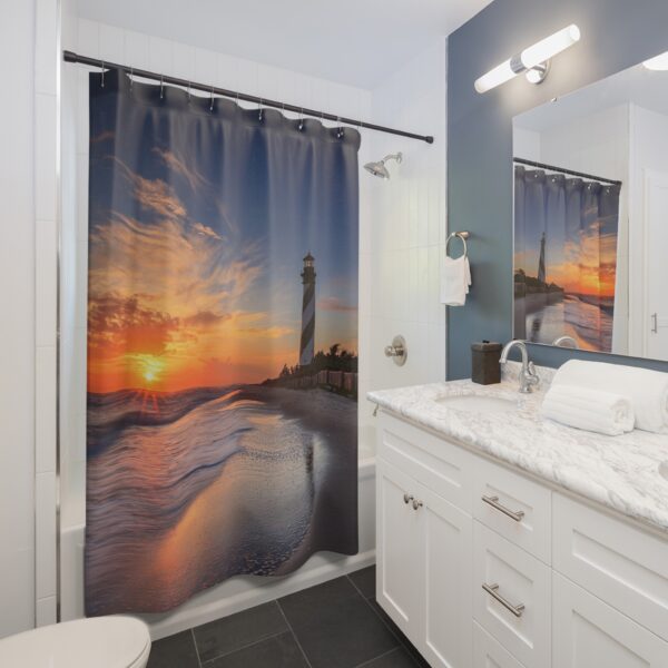 Sunset at St. Augustine Lighthouse Shower Curtain - Image 3