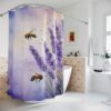 Bees and Lavender – Spa-Inspired Calm Shower Curtains - Image 2